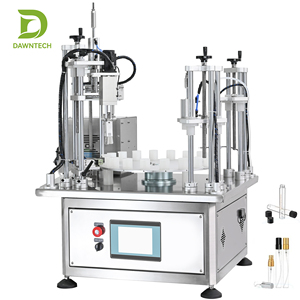 Machine de remplissage et de bouchage automatique à pompe péristaltique de bureau pour flacons de parfum, d'huiles essentielles, de cosmétiques et d'échantillons de laboratoire - Product Image 1