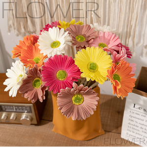 Rama de Flor de Gerbera Artificial, Flor Artificial para Decoración del Hogar, Bodas, Fiestas <span class=keywords><strong>y</strong></span> Centros de Mesa - Product Image 3