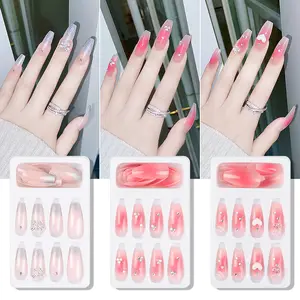 Amazon Hot Selling Long Stiletto Fake Nail Press On With Custom Long Press On Nails For Women