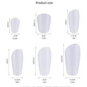 Sublimation <b>Blank</b> Soccer Shin Guards White Shin Pads for DIY Sublimation Heat Press Custom Shin Guards for Kids Youth Adults - Product Image 2