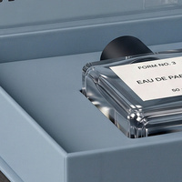 Coffret cadeau personnalisé bleu pour eau de parfum et boîte magnétique pour parfum avec boîte en papier pour collection de parfums pour emballage de parfum