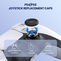 Capuchons de remplacement et de réparation pour manettes de jeu PS5 et PS4 - Pas de démontage requis, installation simple