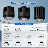 Spot encastré sans cadre 12W, downlight anti-éblouissement, 3 spots LED encastrés ultra-minces sans cadre
