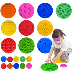 Alfombrillas sensoriales 20PCS Silicona texturizada Niños Equipo de entrenamiento sensorial Juego a juego Discos sensoriales - Product Image 5