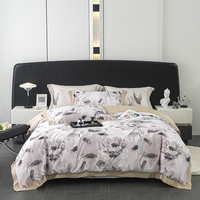 Ensemble de draps de lit en lyocell 100% de qualité supérieure Collection maison respirante avec taies d'oreiller Drap de lit King Size
