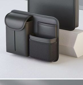 Organisateur de dossier de siège de voiture en cuir grande capacité sac de rangement multi-poches porte-mouchoirs organisateur d'accessoires d'intérieur de voiture - Product Image 3