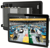 PC industriel tout-en-un 15,6'' sans ventilateur avec écran tactile intégré, haute luminosité, IP65, 16 Go de RAM, 128/256 Go