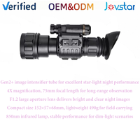 Gen2+ IIT Monocular Night Vision 75mm Panjang Fokus 850nm IR untuk Pengamatan Malam di Luar Ruangan OEM ODM Tersedia