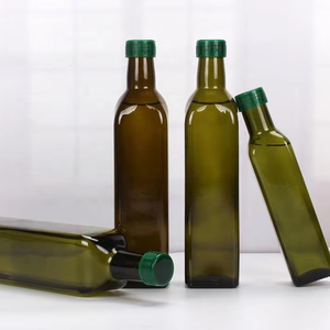 Vente en gros de bouteilles en verre vert de 100 ml, 250 ml, 500 ml, 750 ml, 1000 ml avec couvercle en aluminium pour l'emballage de l'huile d'olive - Product Image 1