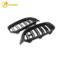 Grille de calandre avant double lamelles en fibre de carbone pour BMW F33 F36 F82 F80 F83 M3 M4, grille d'aération de pare-chocs avant à clipser