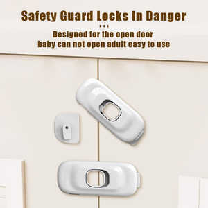 Verrous de sécurité pour enfants en plastique et loquets de porte de réfrigérateur français (PRODIGY GC008) - Verrous de sécurité pour armoires et tiroirs pour bébés, design moderne, installation rapide - Product Image 4