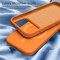 Étuis de téléphone portable en silicone résistants aux chutes Étui mobile personnalisé pour iPhone 17 Air 16 Pro Max Microfibre à l'intérieur de l'impression du client