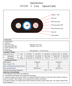 Laris Kabel Optik FTTH Putih Hijau Dalam & <span class=keywords><strong>Luar</strong></span> Ruangan G652D G657 A1 A2 Modo Tunggal 1-12 Para Harga Tipo GJXH/GJYXCH - Product Image 4
