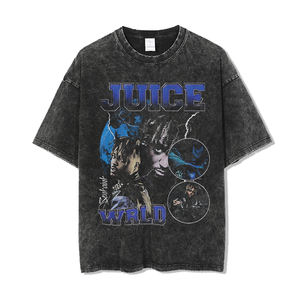 100% algodón camiseta sangría <span class=keywords><strong>de</strong></span> gran tamaño lavado ácido Vintage camiseta venta al por mayor <span class=keywords><strong>de</strong></span> talla grande hombres Hip Hop piedra Streetwear camiseta - Product Image 2