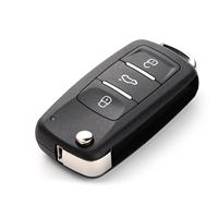 Clé télécommande universelle KEYDIY KD NB08-3 à 3 boutons pour Volkswagen, lame HU66, programmation de clé OBD, lot de 5
