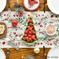 Chemin de table pour la Saint-Valentin 13 * 72 pouces Chemin de table rouge à cœur, utilisé pour la décoration de la Saint-Valentin et des anniversaires