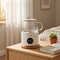 Bouilloire Électrique en Verre Multifonction pour la Maison et le Bureau, Pot de Préparation de Thé et de Café Personnalisé pour la Conservation de la Santé