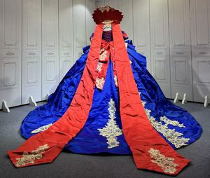 <span class=keywords><strong>Abiti</strong></span> <span class=keywords><strong>da</strong></span> Quinceañera in Stile Vittoriano <span class=keywords><strong>Blu</strong></span> Navy, Vestito <span class=keywords><strong>da</strong></span> <span class=keywords><strong>Principessa</strong></span> Personalizzato con Pizzo e Gemme, Abito per Festa di 15 Anni - Product Image 4