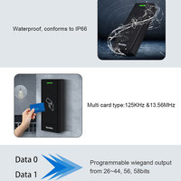 Lecteur RFID OSDP RS485 étanche X6-RX avec sortie Wiegand, lecture de cartes ID+HID+Mifare 125KHz+13.56MHz pour contrôle d'accès résidentiel et commercial