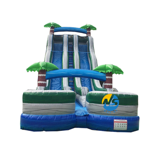 Trượt Nước Hai Làn Chất Lượng Cao Giá Nhà Máy Trượt Nước Bơm Hơi Có Bể Bơi - Product Image 3