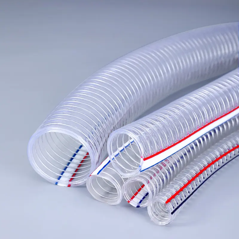 PVC Trắng Trong Suốt Nhựa Dây Thép Hose Chống Sương Giá Nứt Ống Nước Kính Thiên Văn Cho Vòi Phù Hợp