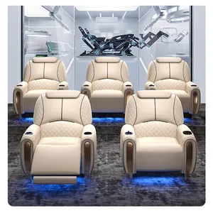 Sofá reclinable eléctrico personalizado para cine en casa, asiento reclinable, sofá de cine con función de masaje