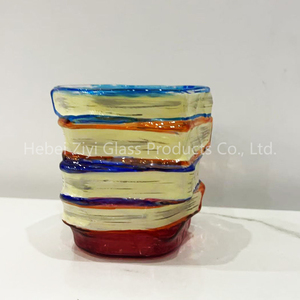 كوب زجاجي على شكل كتاب مع مقبض، كوب زجاجي أحادي الجدار مع نمط مرسوم يدويًا، كوب زجاجي ملون بتصميم جديد مخصص - Product Image 5