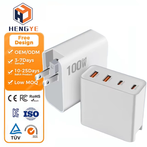 Cargador de computadora portátil universal de 100W Dc a Usb C tipo C Pd Usbc bloque de carga 100W 4 puertos cargador de pared bloques de carga para América del Norte - Product Image 1