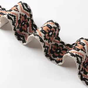 GINYI Factory Wholesale New design Jacquard polyester webbing strap ribbon for luggage camera belt guitar bag straps