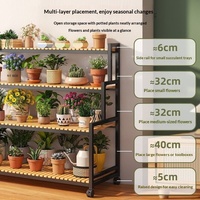 Support de rangement portable en fer forgé pour pots de fleurs, à poser au sol, vente directe usine, pour salon et maison
