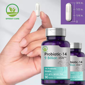OEM Sprout Care Probiotic - 14 capsules, 9 milliards <span class=keywords><strong>de</strong></span> cultures actives, 14 souches, complément alimentaire pour la santé intestinale, non-OGM, sans gluten - Product Image 4