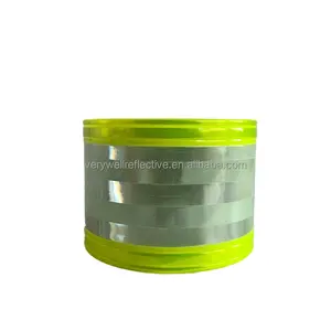 VERY WELL custom White Fluorescent Yellow glow in the dark pvc Reflective Tape for Clothes