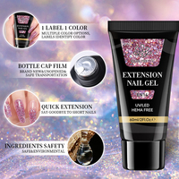 BORN PRETTY PRO Gel de construction rapide sans HEMA, ingrédients sûrs, rose laiteux, pour extension d'ongles, gel acrylique poly pour ongles