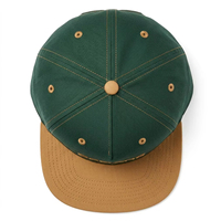 Gorra Snapback de 6 Paneles con Visera Plana, Bordado de Logotipo Personalizado, Costuras de Dos Tonos, para Niños y Niñas