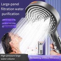 Pommeau de douche pluie en silicone pressurisé moderne pour le commerce extérieur, kits de douche à panneau large et à débit progressif pour toilettes d'hôtel