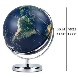 Globo de mapa <span class=keywords><strong>del</strong></span> <span class=keywords><strong>mundo</strong></span> <span class=keywords><strong>3D</strong></span> giratorio con características físicas para la decoración <span class=keywords><strong>del</strong></span> hogar herramienta educativa y Aula de oficina regalo perfecto para exhibición - Product Image 2