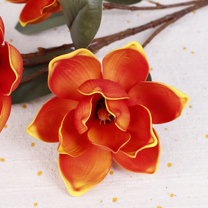 Flor Artificial de Magnolia de 5 Cabezas Eva, 97 cm de Altura, Simulación Realista, Decoración para el Hogar, Decoración de Interiores para la Entrada - Product Image 3