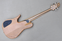 Guitare basse électrique Flyoung Musical Instruments bleue à 5 cordes, manche traversant le corps