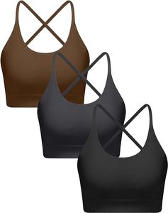 Soutien-gorge de sport pour femmes grandes tailles, anti-transpiration, avec impression de logo personnalisée - 100% coton biologique, motif à carreaux - Product Image 2