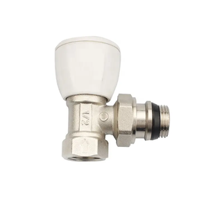 Válvula de radiador manual en ángulo con interfaz sellada niquelada para conectar el radiador de calefacción de tubería de plástico de aluminio - Product Image 4