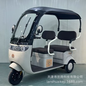 Electric Tricycle With Canopy 4 Seats 20-32Ah Battery 40km Range Closed Body For Adults Commuting And Leisure - Product Image 3