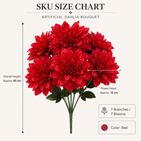 Bunga Dahlia Sutra Ungu YM Faux 7 Kepala, Bunga Dahlia Buatan Ramah Lingkungan untuk Dekorasi Pernikahan, Rumah, Acara, Grosir