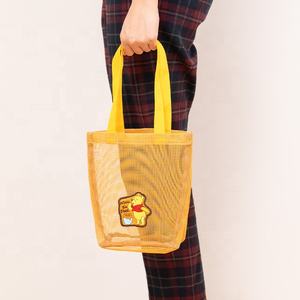 Wholesale New Style Reusable Embroidered Perforated Shopping Tote <b>Handbag</b> PVC Lining Cartoon Pattern for Girls Hot Sale - Product Image 3