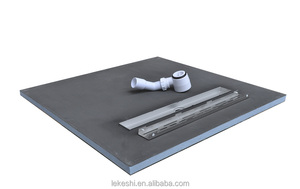 Base de douche XPS carrelable <span class=keywords><strong>sur</strong></span> <span class=keywords><strong>mesure</strong></span> avec drain en polystyrène pour pièces humides, salles de bains et zones à vapeur - Product Image 3