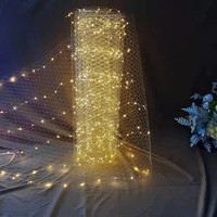 Proposition décoration de noël ciel étoilé filet lumière filet de pêche lumière plein ciel étoilé treillis métallique décoration de mariage plafond Li