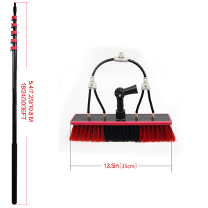 Kit de equipo de poste alimentado por agua telescópico de 12-36 pies de ancho personalizado, poste de material de aleación de aluminio ecológico para limpieza de ventanas - Product Image 6