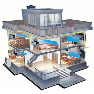Thương hiệu Nhà sản xuất sử dụng nhà 24000BTU đa chia biến tần sưởi ấm làm mát không khí xử lý ánh sáng thương mại điều hòa không khí - Product Image 5