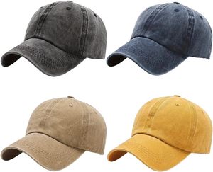 Casquette de baseball unisexe vintage en coton, ajustable, non structurée, couleur unie, effet vieilli, vierge, lavée, avec logo personnalisé - Product Image 4