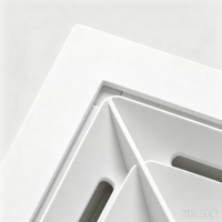 Diffuseur d'air ABS 350*350 mm, ouverture 300*300 mm, grille à 4 voies anti-condensation, grille de ventilation carrée pour plafond, pour maison, bureau, hôtel