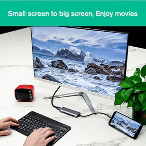 Docking Station in Lega di Alluminio a 5 Porte, Adattatore Multiporta da Tipo C a HDMI 4K e 4 <span class=keywords><strong>USB</strong></span> 3.0, <span class=keywords><strong>Hub</strong></span> <span class=keywords><strong>USB</strong></span> C 5 in 1 - Product Image 4